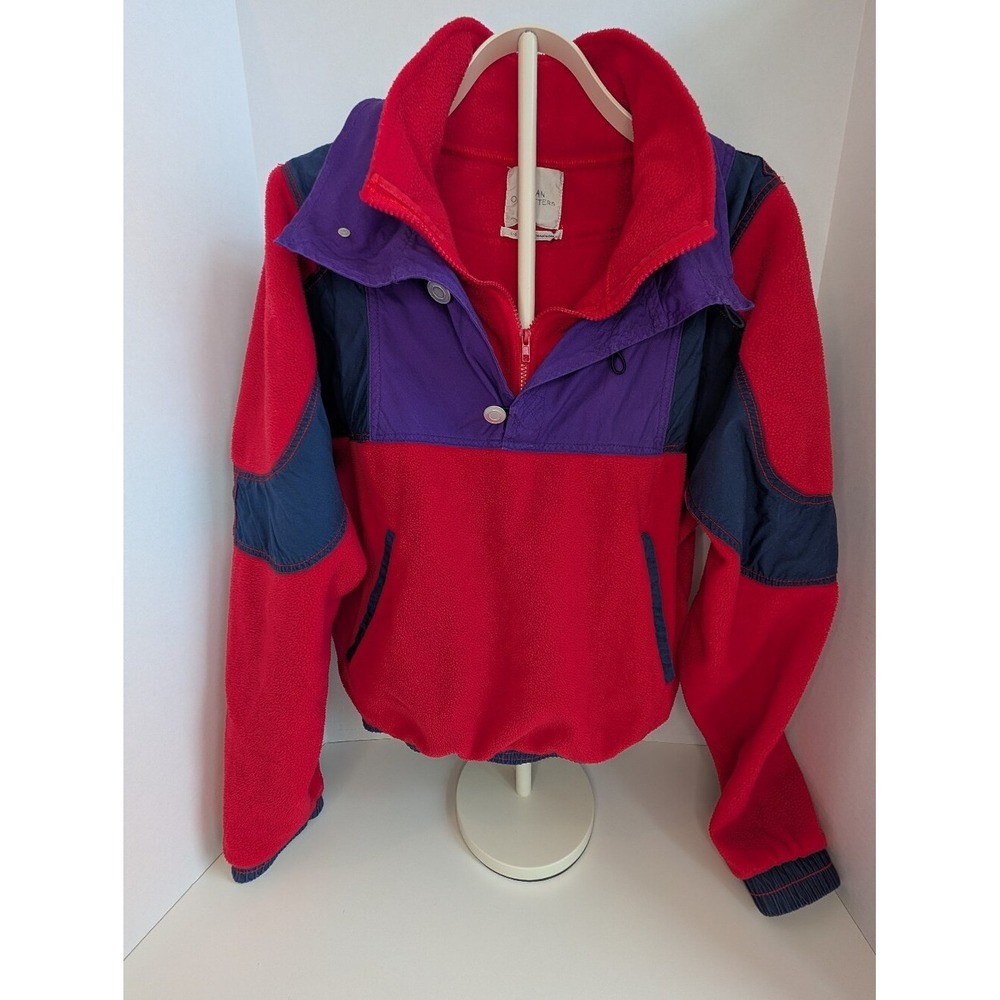 Urban Outfitters Retro Colorblock Fleece Anorak Jacket